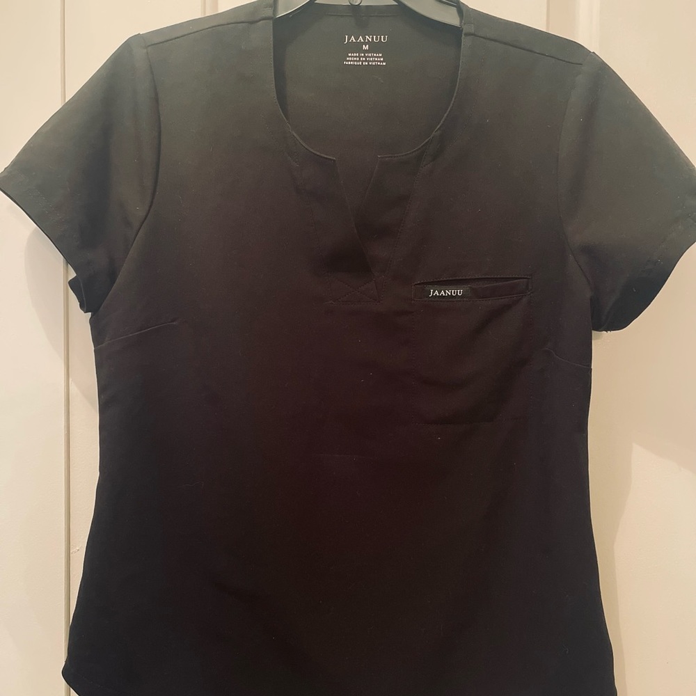 Jaanuu black scrub top, medium